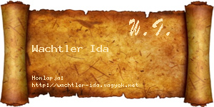 Wachtler Ida névjegykártya
